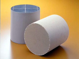 Cordierite and silicon carbide DPF